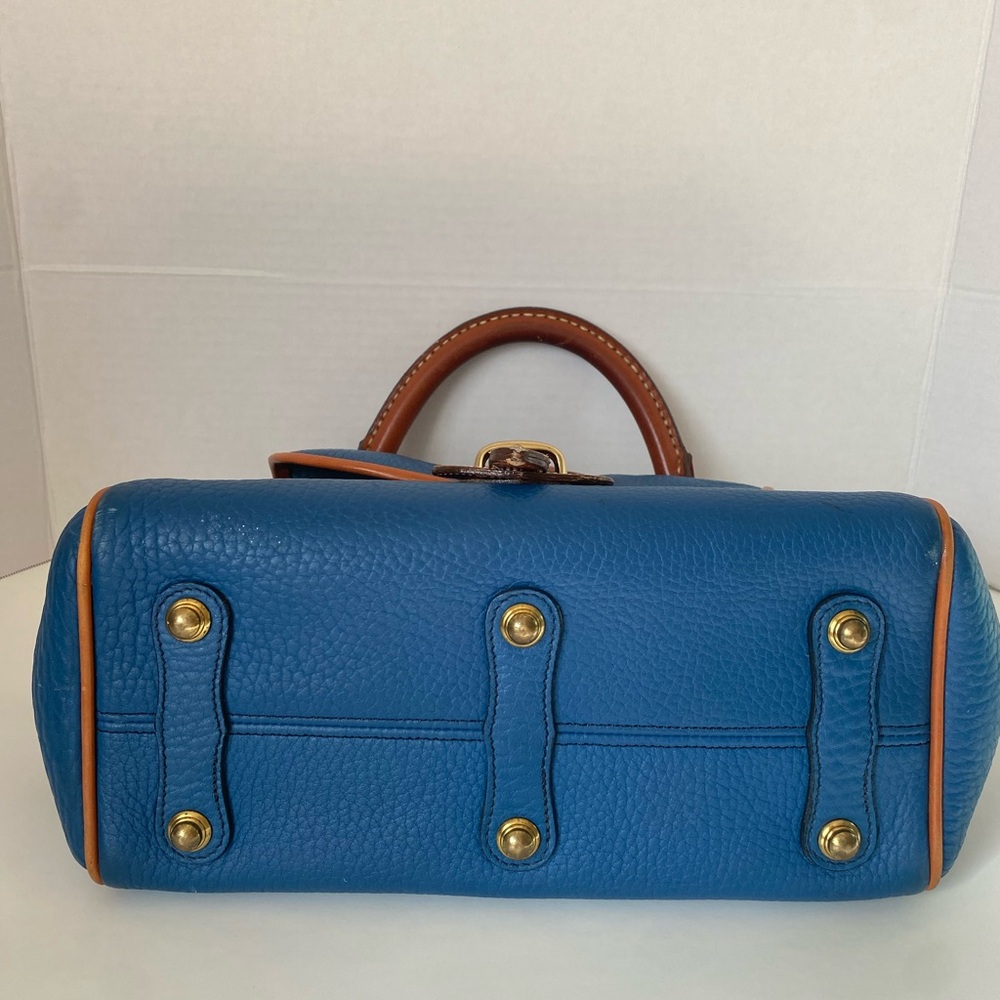 Vintage Dooney & Bourke French Blue and Tan Satchel - Rare - Picture 8 of 8